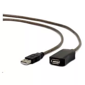 GEMBIRD USB 2.0 aktives Verlängerungskabel, 10m, schwarz