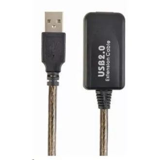 GEMBIRD USB 2.0 aktives Verlängerungskabel, 10m, schwarz