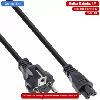 C-TECH Netzkabel, 1, 8m VDE 220/230V, Stromzufuhr zum Laptop, 3-polig Schuko
