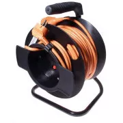 PREMIUMCORD Verlängerungskabel 230V Trommel 50m, schwarz