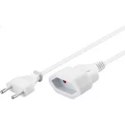 PREMIUMCORD 230V Netzkabel, Doppelgabelverlängerung, 3m