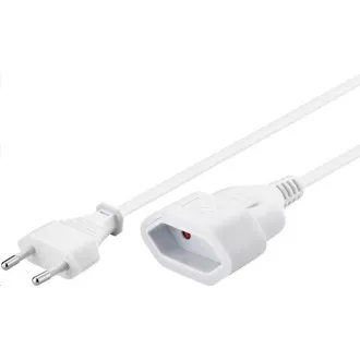 PREMIUMCORD 230V Netzkabel, Doppelgabelverlängerung, 3m
