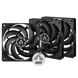 ARCTIC Lüfter P12 Slim PWM PST 3er-Pack, 120mm, 4pin, PWM, schwarz