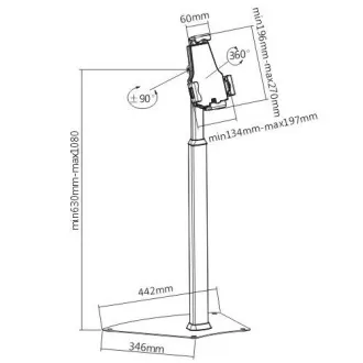 Tablet-Ständer abschließbar Fiber Mounts TAGATA2