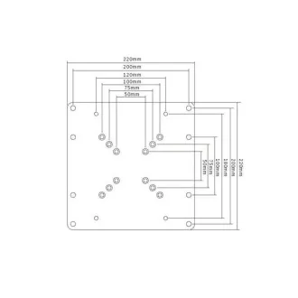 VESA-Adapter Faserhalterungen VESA200