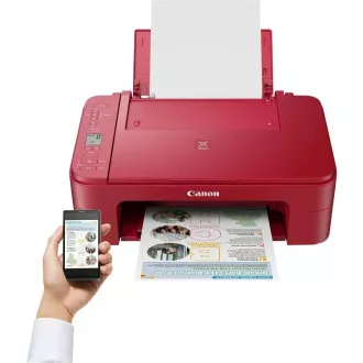 Canon PIXMA Printer TS3352 rot - Farbe, MF (Drucken, Kopieren, Scannen, Cloud), USB, Wi-Fi Canon PIXMA Printer TS3352 rot - Farbe, MF (Drucken, Kopieren, Scannen, Cloud), USB, Wi-Fi