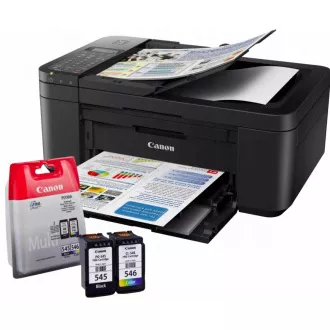 Canon PIXMA Printer TR4650 Schwarz-Farbe, MF (Drucken, Kopieren, Scannen, Cloud), ADF, USB, Wi-Fi