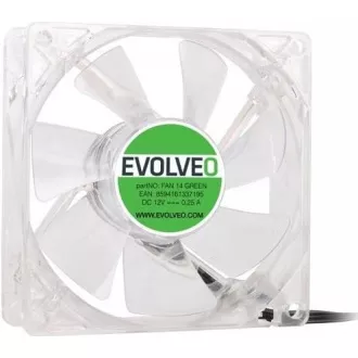 EVOLVEO 14L1GR Lüfter 140mm, 4 LED grün, 3pin EVOLVEO 14L1GR Lüfter 140mm, 4 LED grün, 3pin