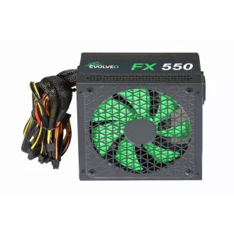 EVOLVEO FX 550, 550W ATX-Netzteil, 14cm, leise, 80  Weiß, 3 Jahre Garantie, schwarz