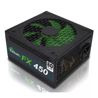 EVOLVEO FX 450, 450W ATX-Netzteil, 14cm, leise, 80  Weiß, 3 Jahre Garantie, schwarz