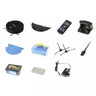 EVOLVEO RoboTrex H6, Staubsaugerroboter, Wasserwischfunktion, Ladestation, schwarz
