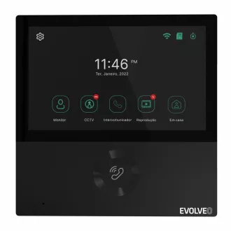 EVOLVEO DoorPhone AHD7, Home WiFi Videophone Set mit Tor oder Türsteuerung schwarzer Monitor