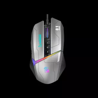 A4tech Bloody Mouse W60 Max Activated, hintergrundbeleuchtete Gaming-Maus, 12000 DPI, USB, Grau