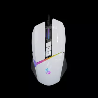 A4tech Bloody Mouse W60 Max Activated, beleuchtete Gaming-Maus, 12000 DPI, USB, Weiß