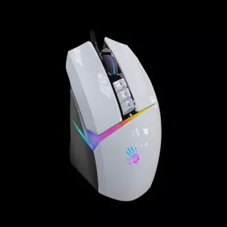 A4tech Bloody Mouse W60 Max Activated, beleuchtete Gaming-Maus, 12000 DPI, USB, Weiß