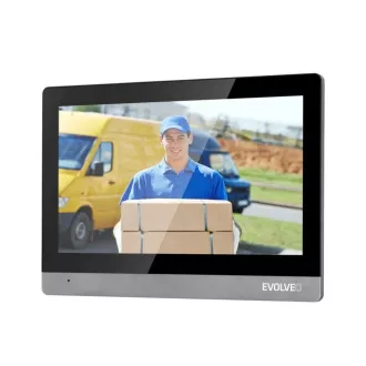 EVOLVEO DoorPhone AHD10, Home WiFi Video-Telefonanlage mit Türsteuerung und RFID, schwarz-silberner 10" Monitor, 32GB
