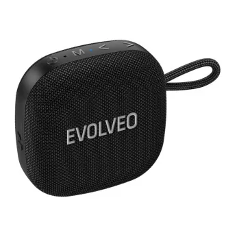 EVOLVEO TopSound, kabelloser, wasserdichter Bluetooth-Lautsprecher mit Radio, schwarz