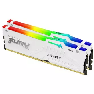 KINGSTON DDR5 DIMM (2er-Kit) FURY Beast White RGB XMP 32GB 5200MT/s CL40
