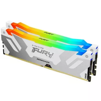 KINGSTON DDR5 64GB DIMM (Kit mit 2) 6000MT/s CL32 FURY Renegade Weiß RGB XMP KINGSTON DDR5 64GB DIMM (Kit mit 2) 6000MT/s CL32 FURY Renegade Weiß RGB XMP