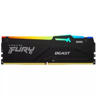 KINGSTON DDR5 64GB DIMM (Kit mit 4) 6000MT/s CL40 FURY Beast RGB XMP KINGSTON DDR5 64GB DIMM (Kit mit 4) 6000MT/s CL40 FURY Beast RGB XMP