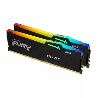 KINGSTON DDR5 32GB DIMM (2er-Kit) 6000MT/s CL30 Nicht-ECC FURY Beast RGB EXPO, Schwarz KINGSTON DDR5 32GB DIMM (2er-Kit) 6000MT/s CL30 Nicht-ECC FURY Beast RGB EXPO, Schwarz