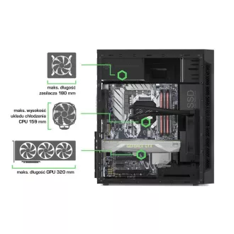 SilentiumPC MidT Armis AR1 Pure Black / SD-Leser / 2x USB 3.0 / 1x 80mm Lüfter / schwarz SilentiumPC MidT Armis AR1 Pure Black / SD-Leser / 2x USB 3.0 / 1x 80mm Lüfter / schwarz