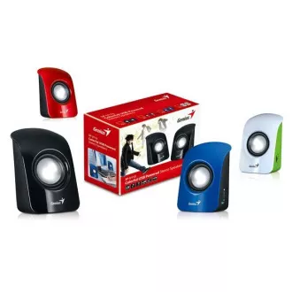 GENIUS Speaker SP-U115, portabler Lautsprecher, USB-Netzteil, weiß-grün GENIUS Speaker SP-U115, portabler Lautsprecher, USB-Netzteil, weiß-grün