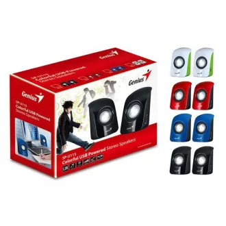 GENIUS Speaker SP-U115, portabler Lautsprecher, USB-Netzteil, weiß-grün GENIUS Speaker SP-U115, portabler Lautsprecher, USB-Netzteil, weiß-grün