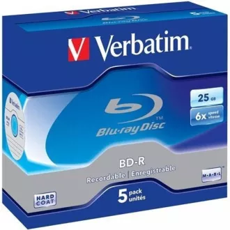 VERBATIM BD-R SL (5er-Pack) Blu-Ray / Jewel / 6x / 25GB