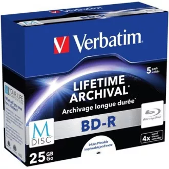 VERBATIM MDisc BD-R (5er-Pack) Juwel / 4x / 25GB
