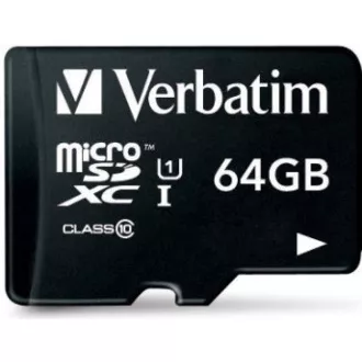VERBATIM MicroSDXC-Karte 64GB Premium, U1 + Adapter
