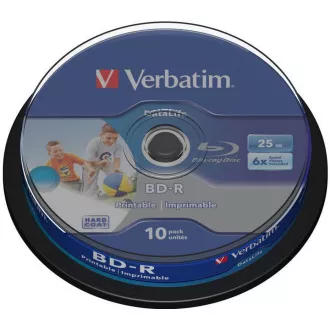 VERBATIM BD-R SL Datalife HTL (10er-Pack)Blu-Ray/Spindel/6x/25GB Wide Printable
