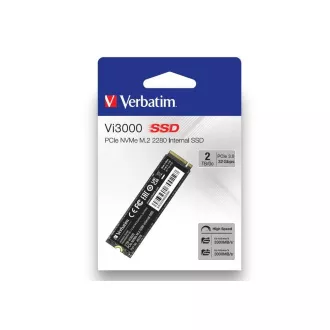 VERBATIM SSD Vi3000 Internes PCIe NVMe M.2 SSD 2TB, W 3000/ R 3300 MB/s