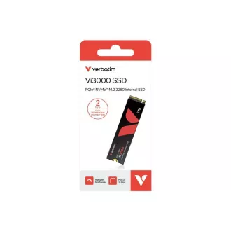 VERBATIM SSD Vi3000 Internes PCIe NVMe M.2 SSD 2TB, W 3000/ R 3300 MB/s