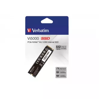 VERBATIM SSD Vi5000 Internes PCIe NVMe M.2 SSD 512GB, W2500/ R 5000 MB/s