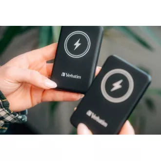 VERBATIM Powerbank Charge 'n' Go, Magnetisch, 5000 mAh, USB-C, Schwarz