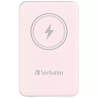 VERBATIM Powerbank Charge 'n' Go, Magnetisch, 5000 mAh, USB-C, Rosa