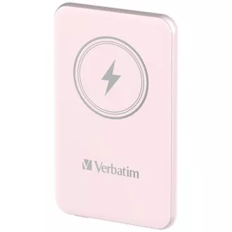 VERBATIM Powerbank Charge 'n' Go, Magnetisch, 5000 mAh, USB-C, Rosa