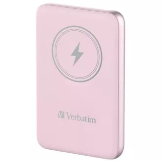 VERBATIM Powerbank Charge 'n' Go, Magnetisch, 10000 mAh, USB-C, Rosa
