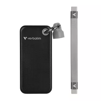 VERBATIM Externe SSD 1TB Pocket USB3.2 Gen 2, schwarz/grau