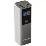 VERBATIM Powerbank Charge 'n' Go, 27000 mAh, 2x USB-C 140W, 1x USB-A 18W, Grau
