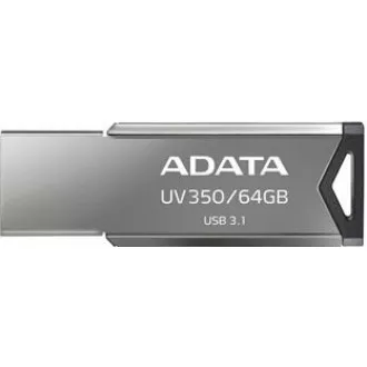 ADATA Flash-Laufwerk 64GB UV350, USB 3.2 Dash Drive, Metall mit dunkler Silberstruktur ADATA Flash-Laufwerk 64GB UV350, USB 3.2 Dash Drive, Metall mit dunkler Silberstruktur