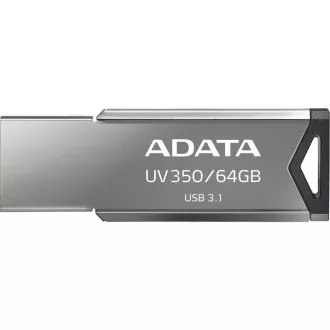 ADATA Flash-Laufwerk 64GB UV350, USB 3.2 Dash Drive, Metall mit dunkler Silberstruktur ADATA Flash-Laufwerk 64GB UV350, USB 3.2 Dash Drive, Metall mit dunkler Silberstruktur