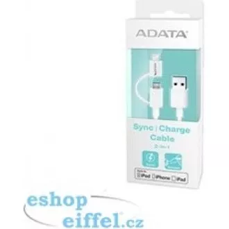 ADATA Sync & Charge Lightning Kabel - USB A 2.0, 100cm, Kunststoff, weiß ADATA Sync & Charge Lightning Kabel - USB A 2.0, 100cm, Kunststoff, weiß