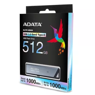ADATA Flash Drive 512GB UE800, USB 3.2 USB-C, Elite-Laufwerk, grau ADATA Flash Drive 512GB UE800, USB 3.2 USB-C, Elite-Laufwerk, grau