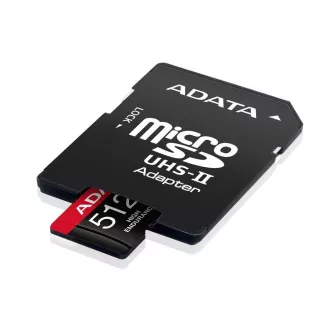 ADATA MicroSDXC-Karte 512GB High Endurance UHS-I C10 V30 A2 (R:100/W:85 MB/s)   SD-Adapter