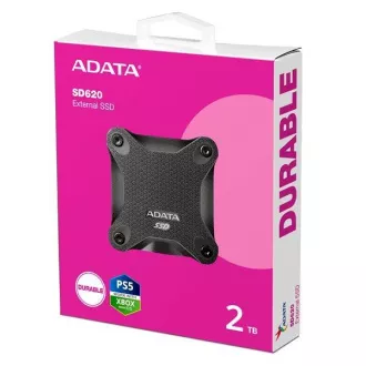 ADATA Externe SSD 2TB SD620, USB Micro-B, USB 3.2 Gen 2, R:520/W:460MB/s, schwarz ADATA Externe SSD 2TB SD620, USB Micro-B, USB 3.2 Gen 2, R:520/W:460MB/s, schwarz