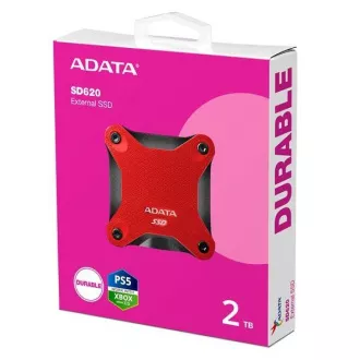 ADATA Externe SSD 2TB SD620, USB Micro-B, USB 3.2 Gen 2, R:520/W:460MB/s, rot