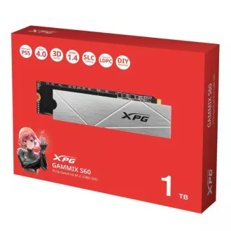 ADATA SSD 1TB XPG GAMMIX S60, PCIe Gen4x4, M.2 2280, (R:5000/ W:3200MB/s)