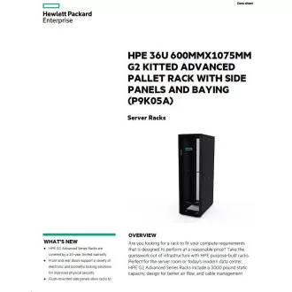 HPE Rack 36U 600mmx1075mm G2 Kitted Advanced Pallet Rack mit Seitenwänden und Anreihung
